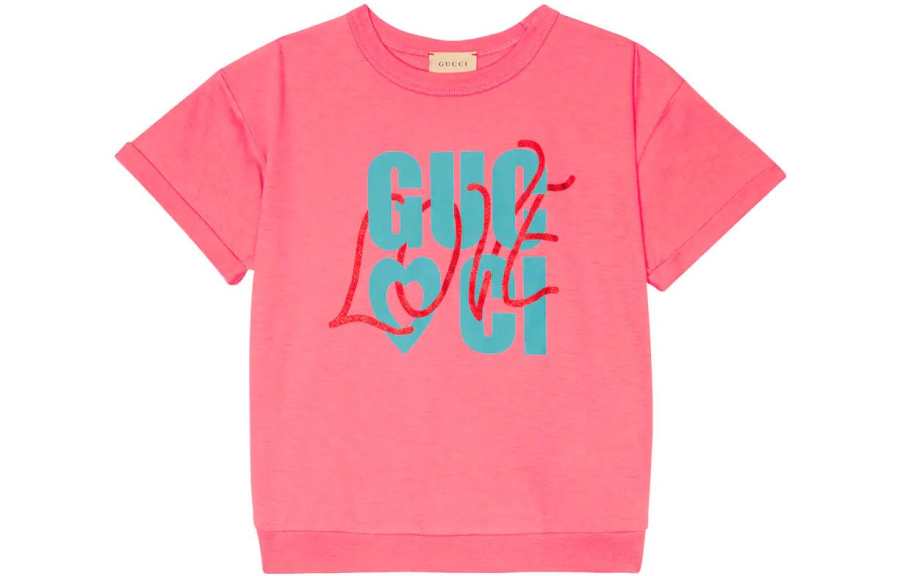 GUCCI Kids T Shirts Crew Neck Moderate