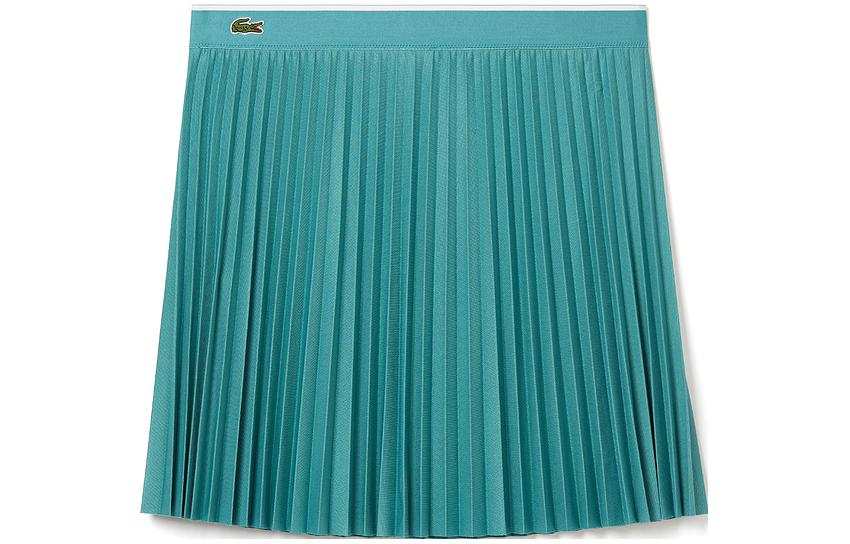 LACOSTE Casual Short Skirts Women's Tide Blue Moderate Short Pleated Skirt