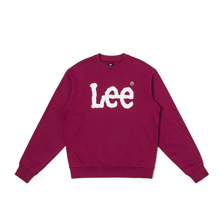 Lee Sweatshirts Men's Burgundy Crew Neck Moderate Regular