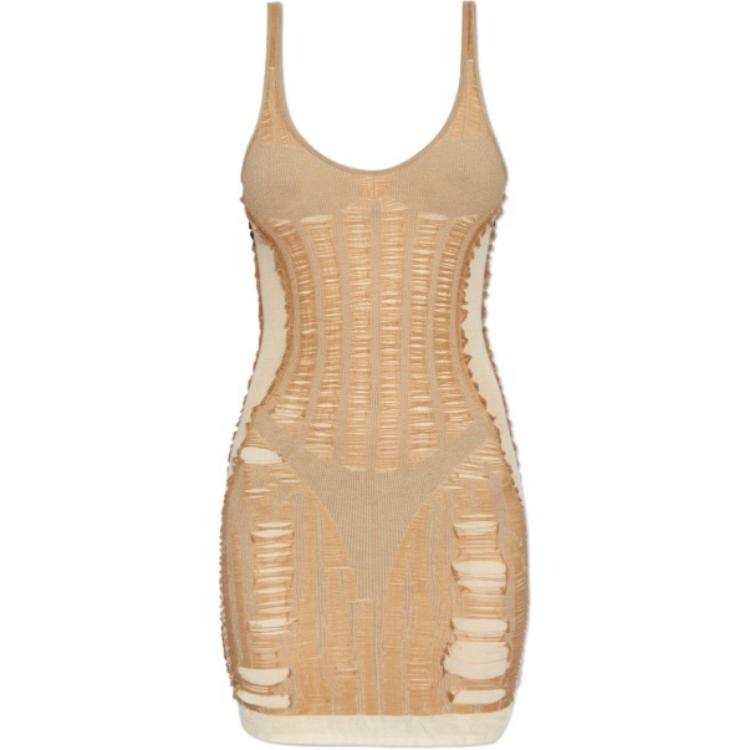 DIESEL M Calimera Semi Sheer Panelled Mini Dress