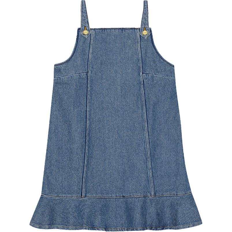Ganni flared-hem denim mini dress