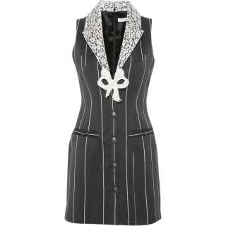 Alessandra Rich sleeveless pinstripe mini dress