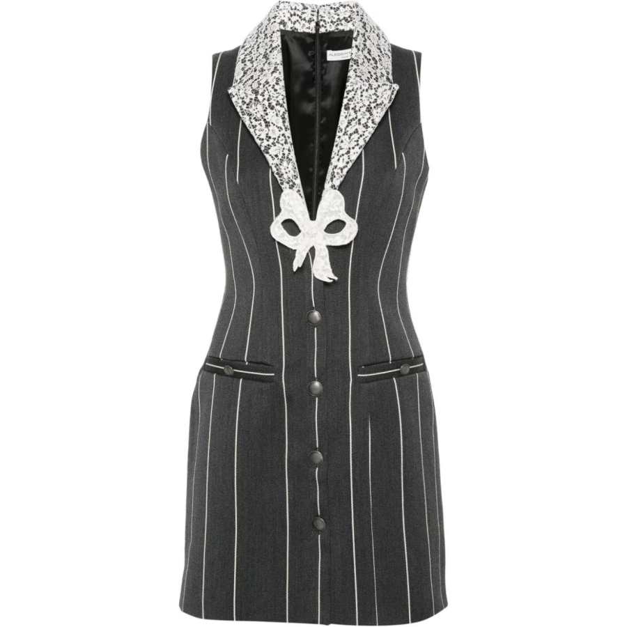 Alessandra Rich sleeveless pinstripe mini dress