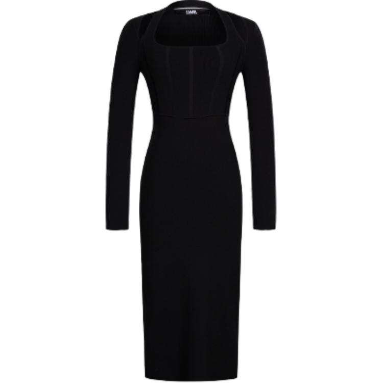KARL LAGERFELD / Karl Lagerfeld Jeans Long Sleeved Dress Women's Black