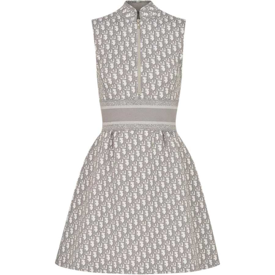 DIOR Sleeveless Dress Women's Light Gray
