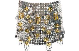 Paco Rabanne Star Embellished Asymmetric Mini Skirt