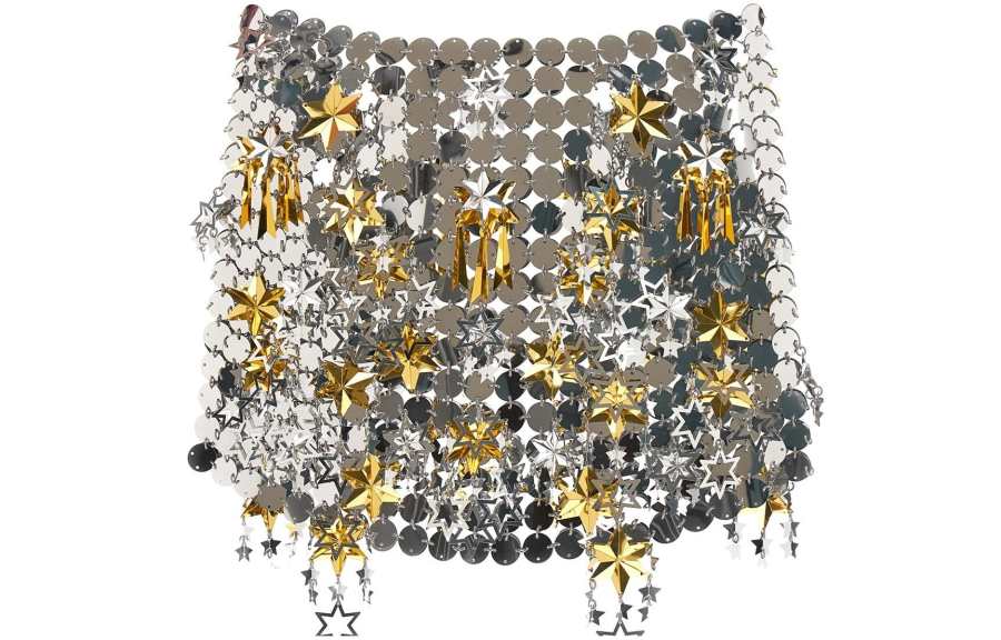 Paco Rabanne Star Embellished Asymmetric Mini Skirt