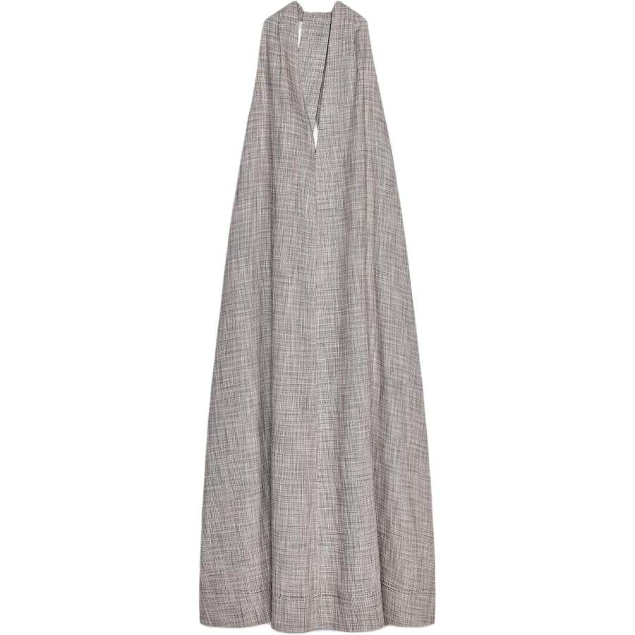 ZARA ZW Sleeveless Dress Women's Brown/White