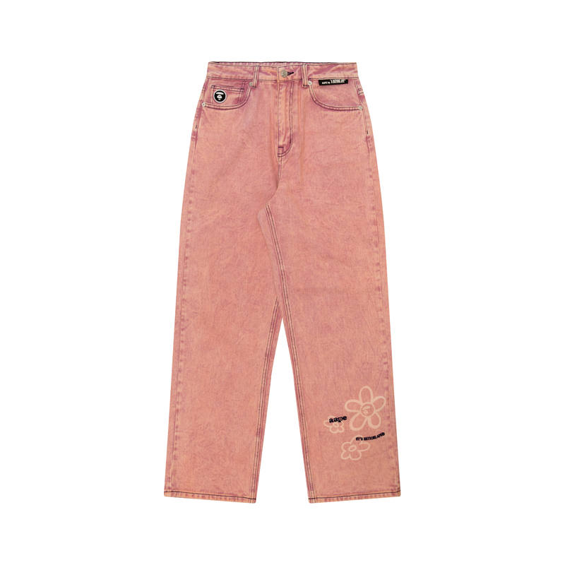 Aape floral-print straight-leg jeans