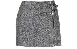 Alessandra Rich Casual Short Skirts Women's Gray Moderate Extra Short Bodycon Skirt