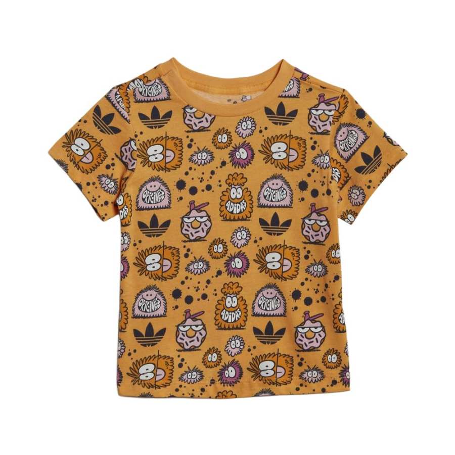 Adidas Originals T Shirt Orange Yellow Infant And Toddler