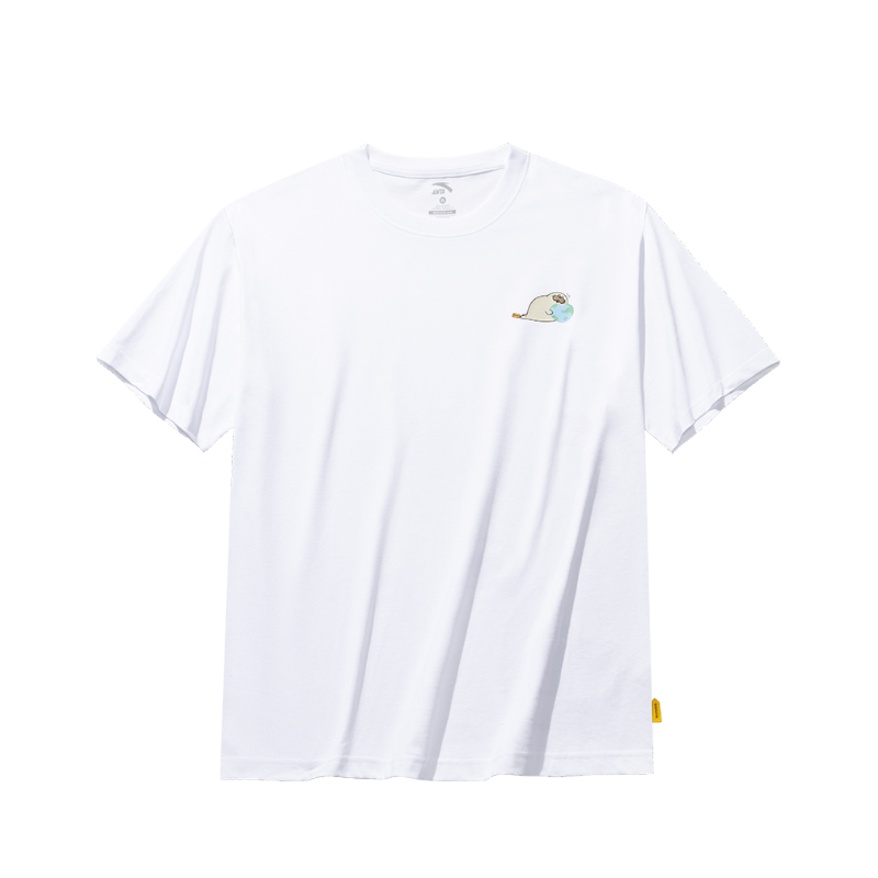 Anta x HAIBAOKANKAN,LIANMINGKUAN Life Collection T Shirt Unisex Snowflake White