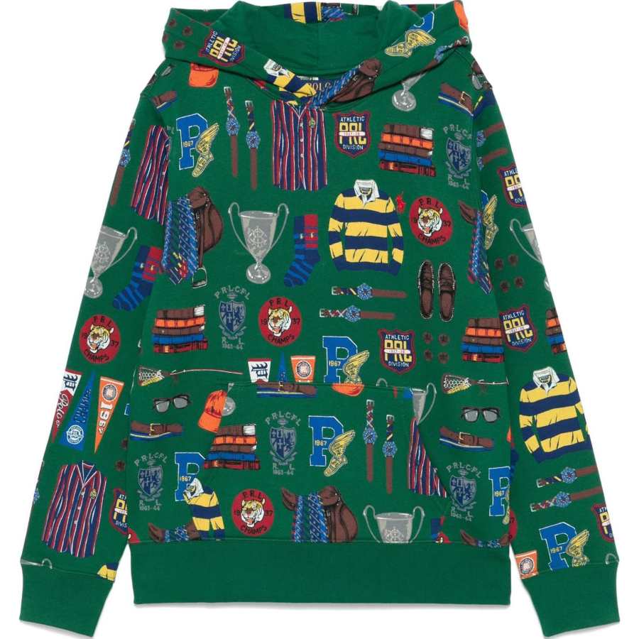 Polo Ralph Lauren Sweatshirt FW24 Green Kids'