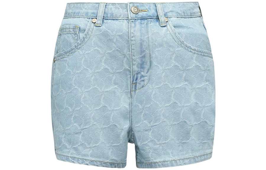LI-NING 1990 LI NING 1990 Denim Shorts Women's Light Belly Blue Moderate Other