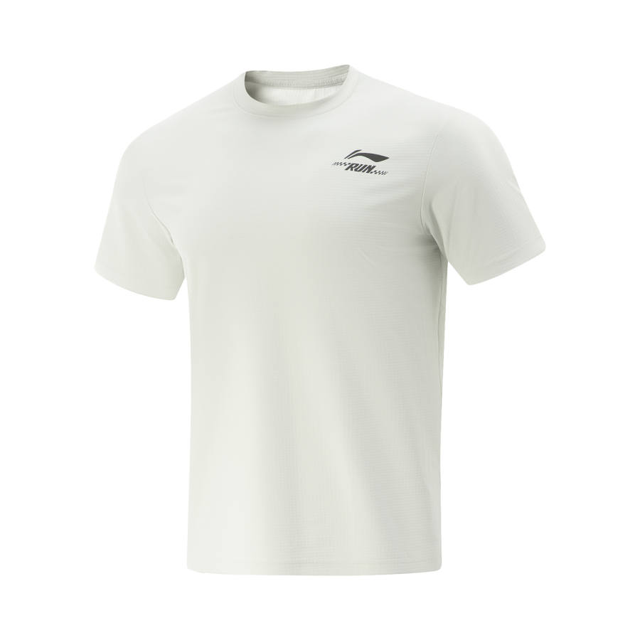 Li-Ning Li Ning Running Collection T Shirt Men's White Birch Gray