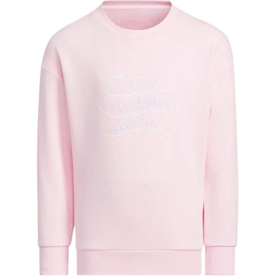Adidas Adidas Sweatshirt Sportswear Clear Pink/White Children Aged 3 7 Years Old