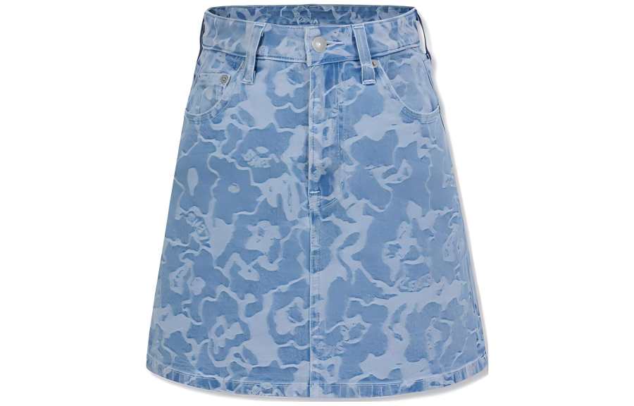 Levis Casual Short Skirts Women's Blue Moderate Short Skirt A Line Skirt