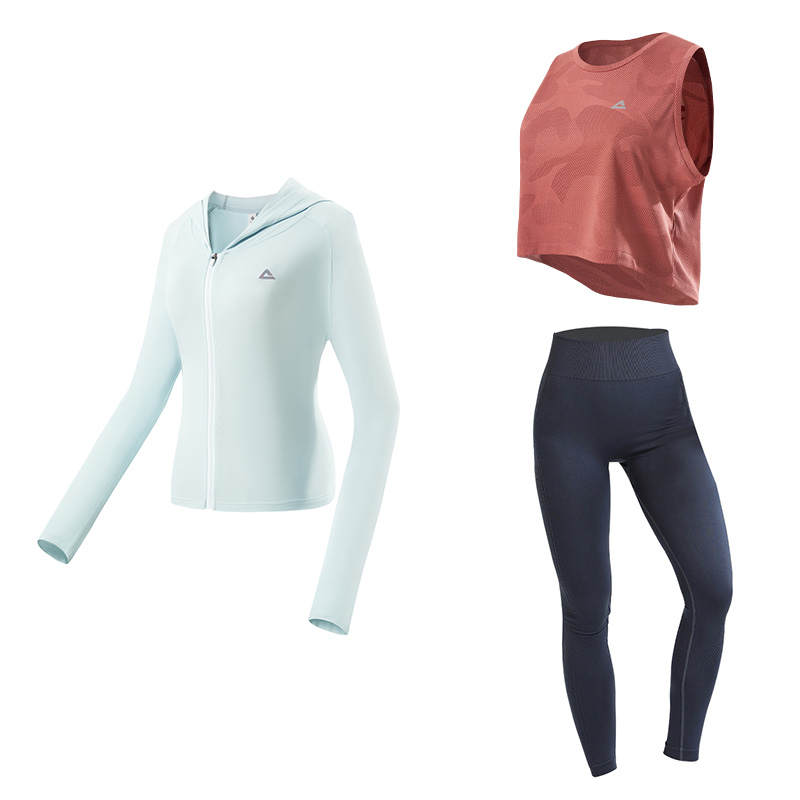 PEAK Fitness Sets Women's Crew Neck Thin