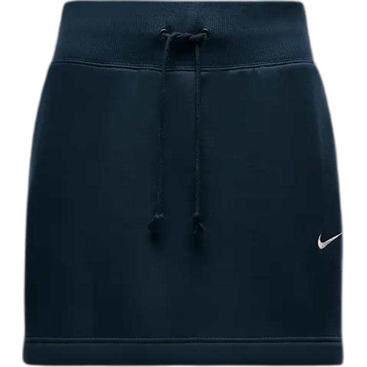 Nike Nike Sportswear Phoenix Fleece Slim Mini Skirt Casual Short Skirts Women's Marine Blue