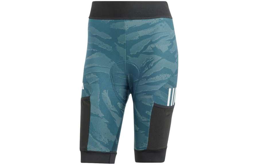 Adidas Adidas Sports Shorts Women's Turquoise Moderate Tight Pants