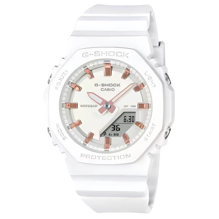 CASIO CASIO ANALOG DIGITAL Quartz Movement Resin Strap Watch Women's Watch White Dial