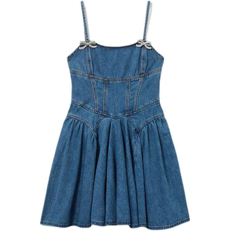 Self-portrait Self portrait Slip Dress Women's Denim Blue
