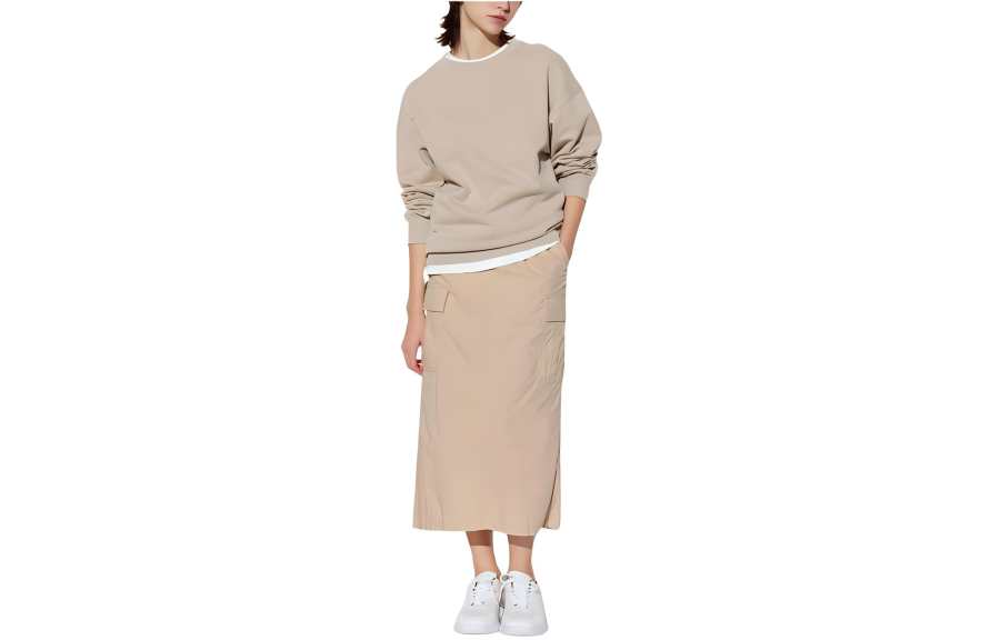 UNIQLO Casual Long Skirt Women's Beige