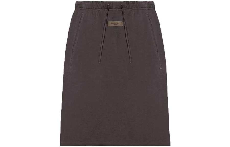 Fear Of God Essentials SS23 Casual Long Skirts Women's Light Black Moderate Mid Length A Line Skirt