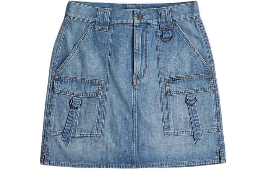 G-STAR RAW G STAR RAW Casual Short Skirts Women's Faded Dark Blue