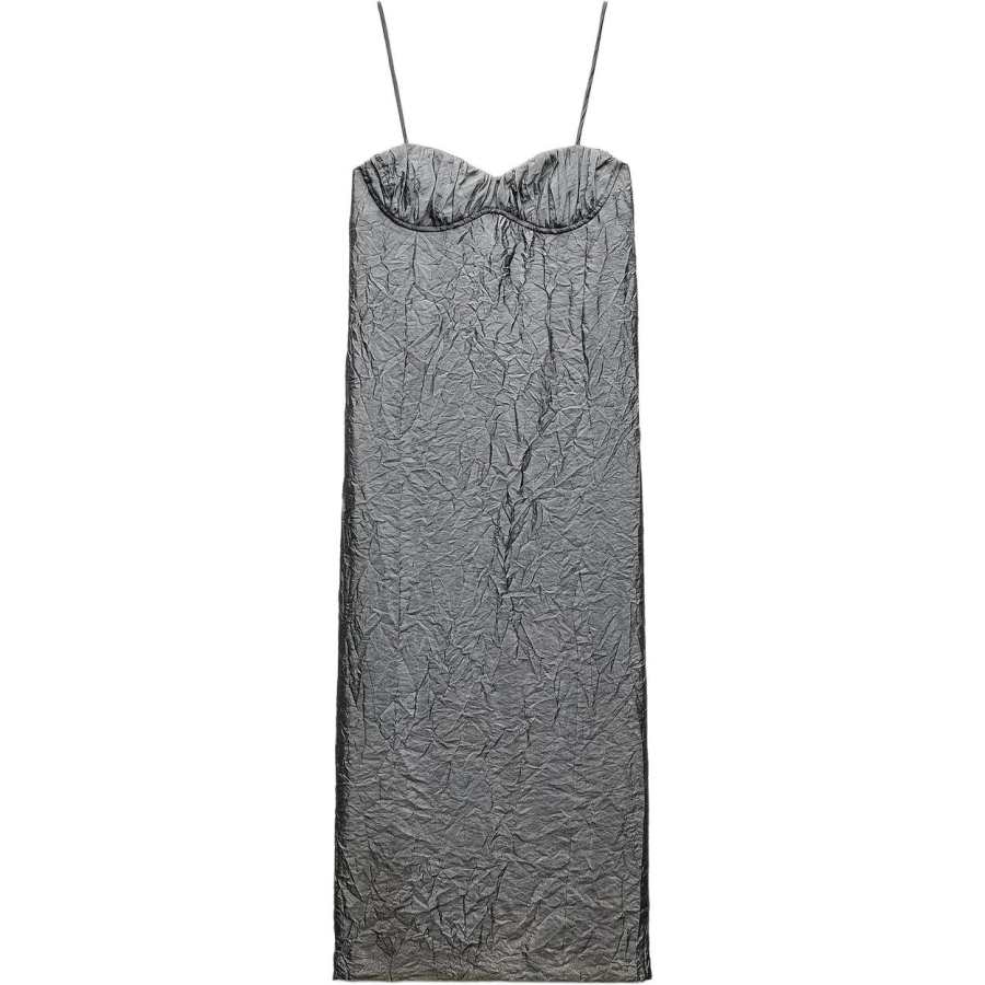 ZARA ZW Slip Dress Women's Gray