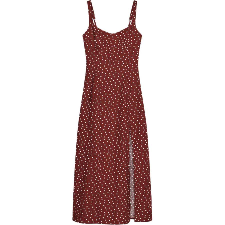 ZARA Slip Dress Women's Burgundy