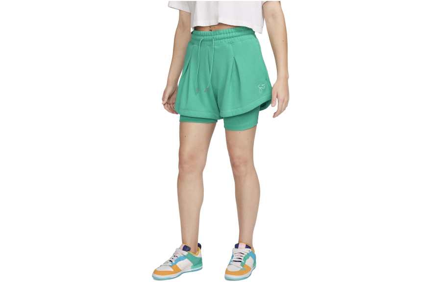 Nike Nike Sports Shorts Women's Green Moderate Knitted Shorts