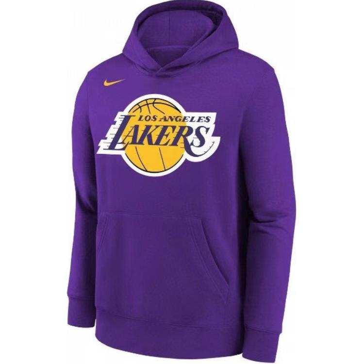 Nike Nike x NBA Sweatshirt Los Angeles Lakers Fleece Lined Minimalist Style Comfortable Hooded Purple Teenagers