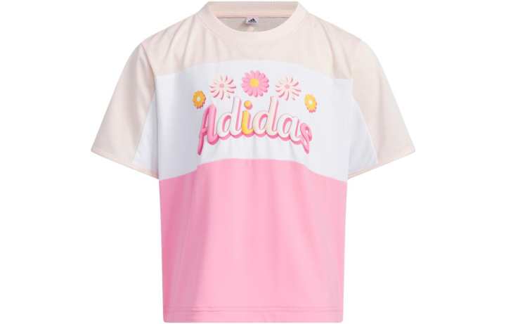 Adidas Adidas T Shirt Light Pink White Kids'