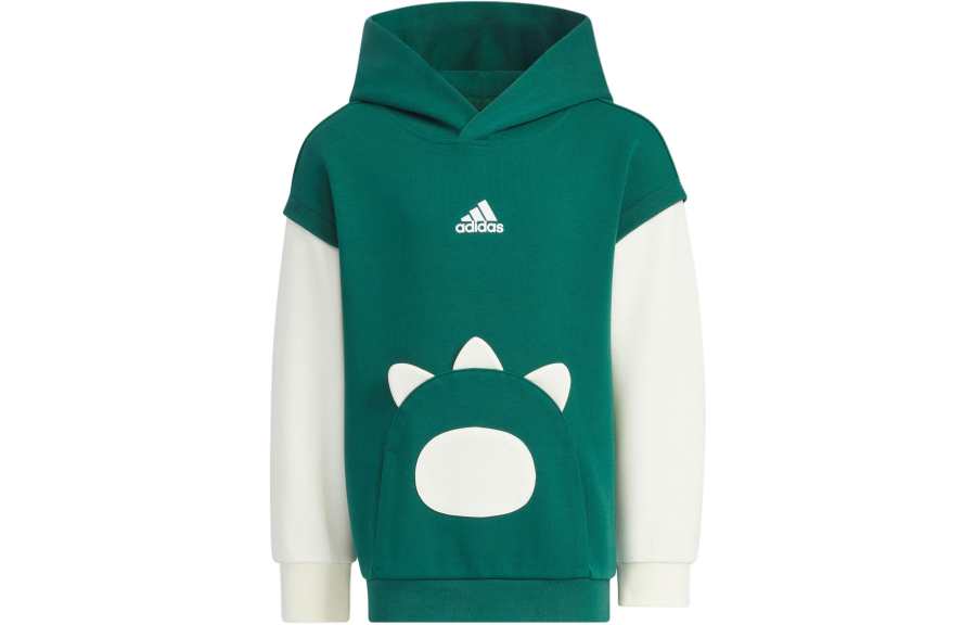 Adidas Adidas Jackets & Coats SPORTSWEAR KNIT HOODIE Forest Green/Ecru Kids'