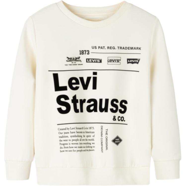 Levis Levis Sweatshirt White Egret Children Aged 3 7 Years Old