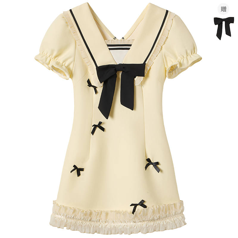 Fabric Pig Short Sleeved Dress Women's