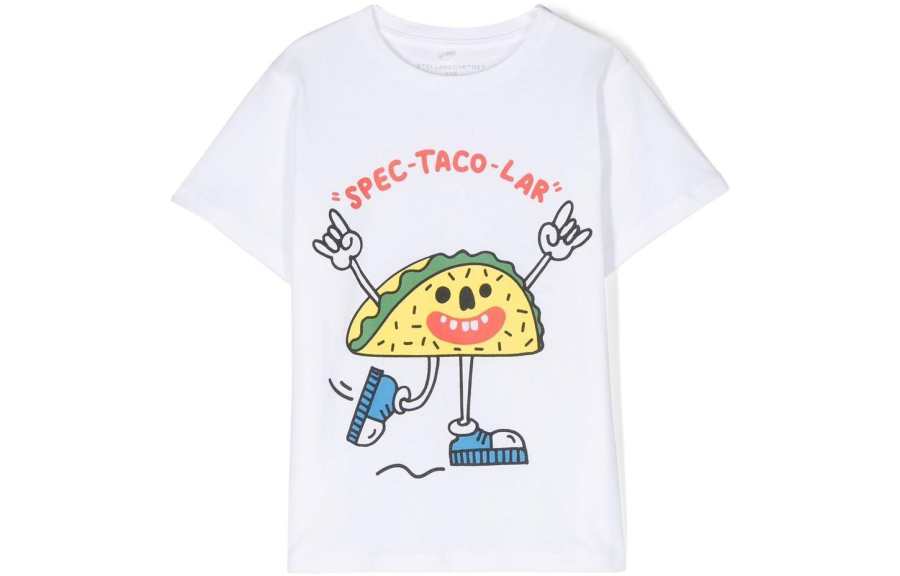 Stella McCartney Kids T Shirts Crew Neck Moderate
