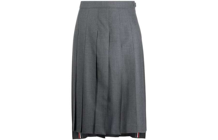 THOM BROWNE THOM BROWNE Rwb Stripe Pleated Midi Skirt