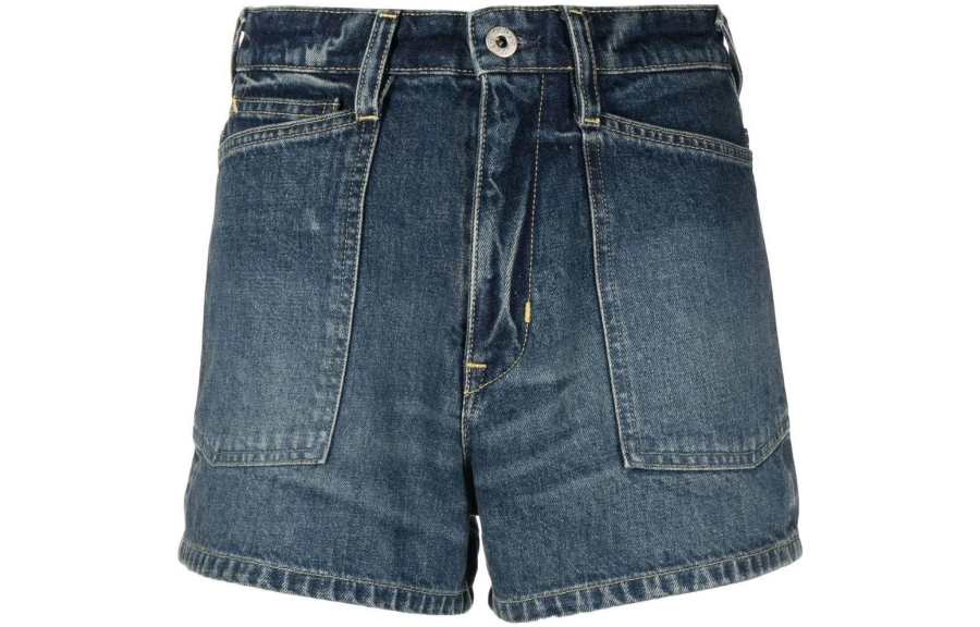 KENZO KENZO Logo Patch Denim Shorts
