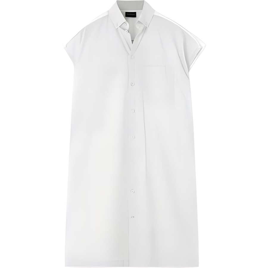 Balenciaga Sleeveless Dress, Loose Fit Women's White