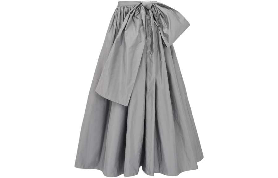 Alexander McQueen SS24 Casual Long Skirt Women's Silver