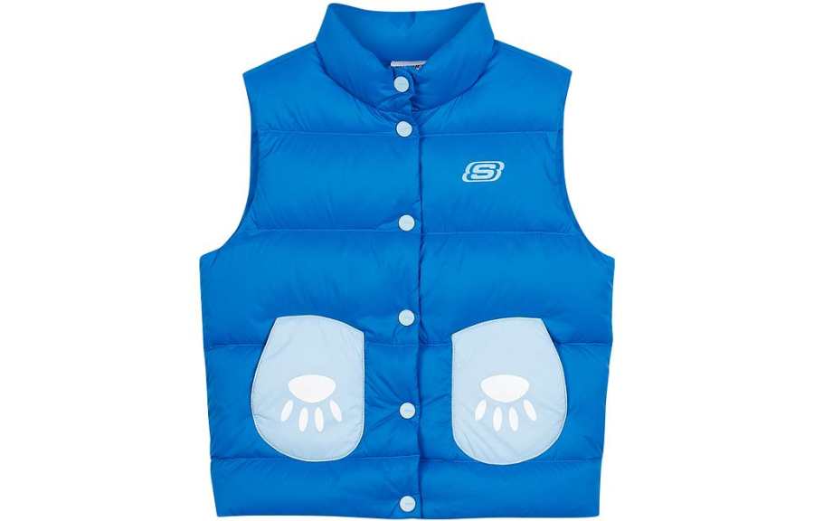 Skechers Kids Down Vests Stand Collar Thickened