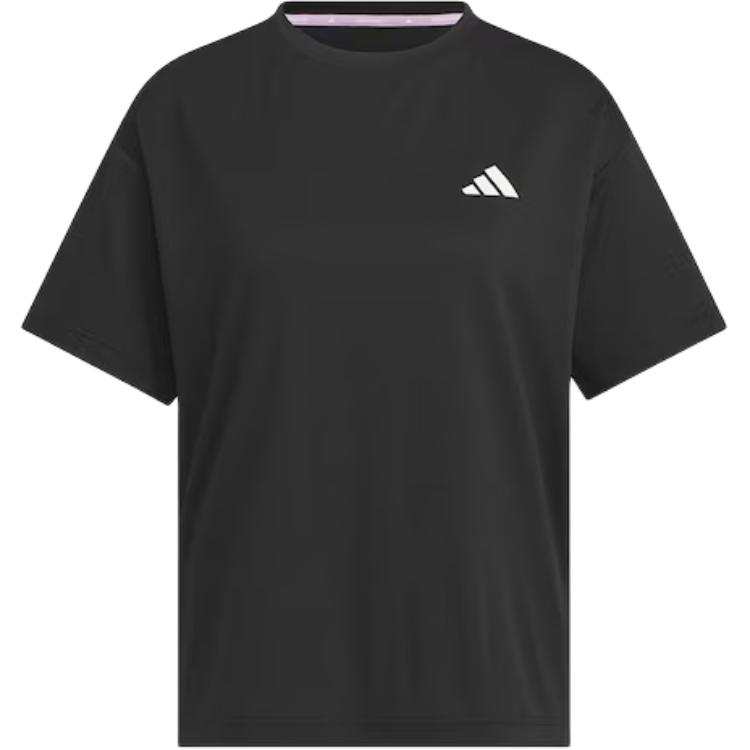 Adidas Adidas T Shirts Women's Black Crew Neck Moderate Straight Fit