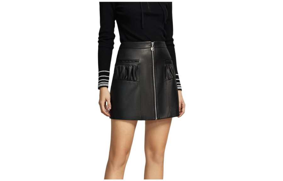 ELLE ELLE Leather Short Skirts Women's