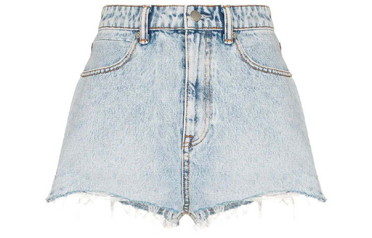 Alexander Wang Alexander Wang Bite Logo-embosed Denim Shorts