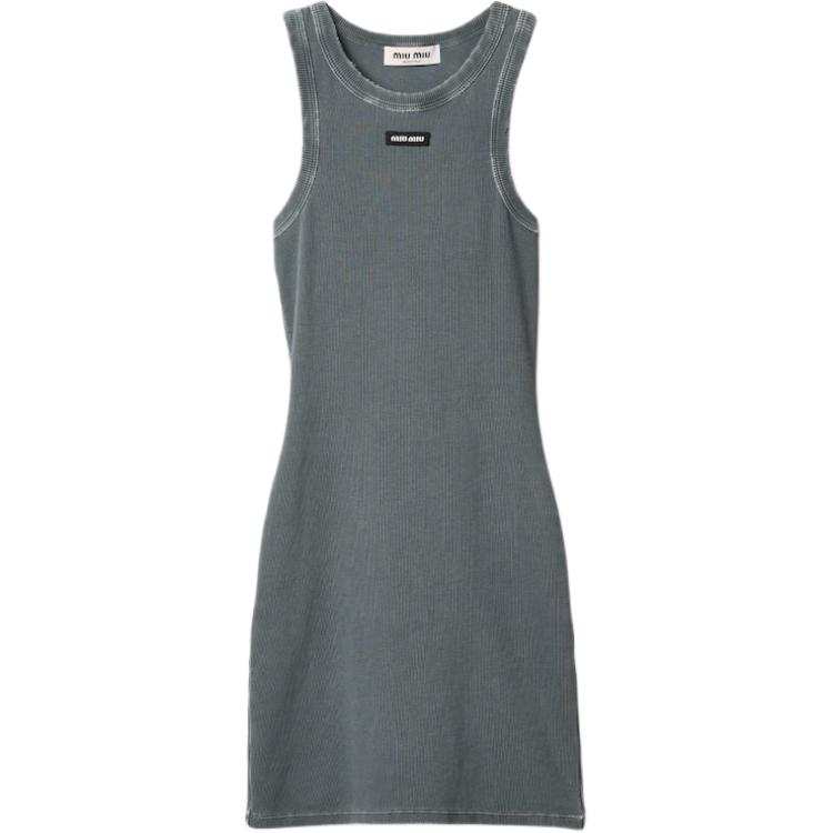MIU MIU SS25 Sleeveless Dress Women's Gray