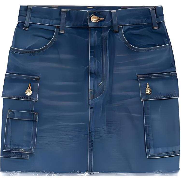 CELINE SS23 Denim Short Skirts Women's Denim Blue