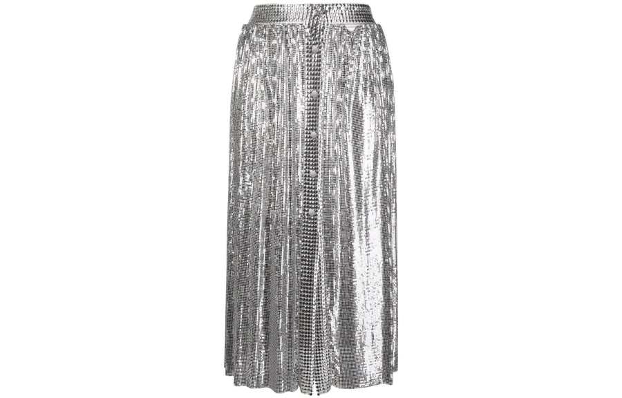 Paco Rabanne Rabanne Metallic mesh Midi Skirt