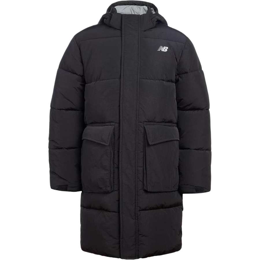 New Balance New Balance Padded Jacket Longline Puffa Coat Black Teenagers
